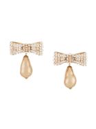 Dolce & Gabbana Bow Drop Clip Earrings - Gold