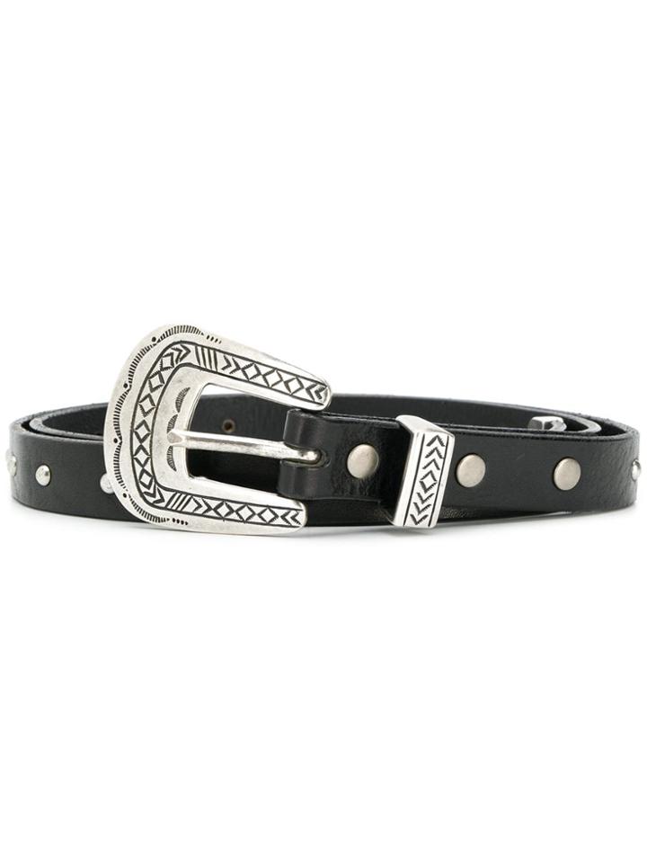 Alanui Western Style Buckle Belt - Black