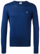 Vivienne Westwood Man Crew Neck Jumper, Men's, Size: Medium, Blue, Cotton
