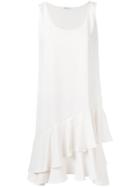 P.a.r.o.s.h. - Sleeveless Ruffle Hem Dress - Women - Polyester - Xxl, Women's, White, Polyester