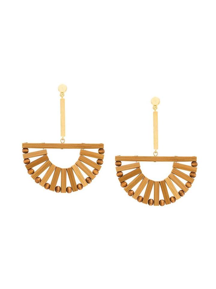 Cult Gaia Hanging Ark Earrings - Neutrals