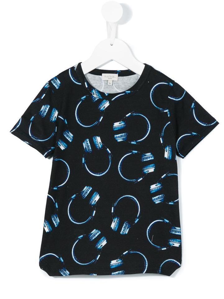 Paul Smith Junior Headphone Print T-shirt, Toddler Boy's, Size: 4 Yrs, Blue