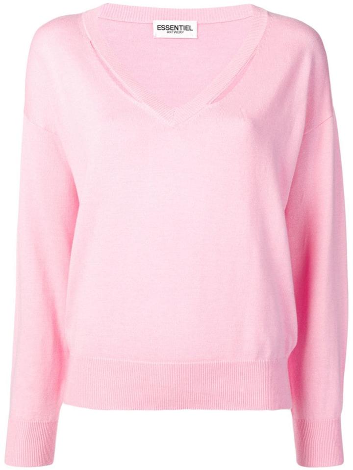 Essentiel Antwerp Cut Out Details Jumper - Pink