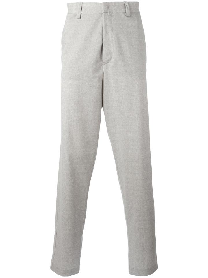 Maison Flaneur Tailored Trousers, Men's, Size: 50, Grey, Virgin Wool/spandex/elastane/viscose