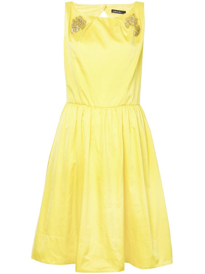 Marc Cain Crystal Embellished Flared Dress - Yellow & Orange