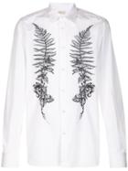 Alexander Mcqueen Embroidered Fern Shirt - White