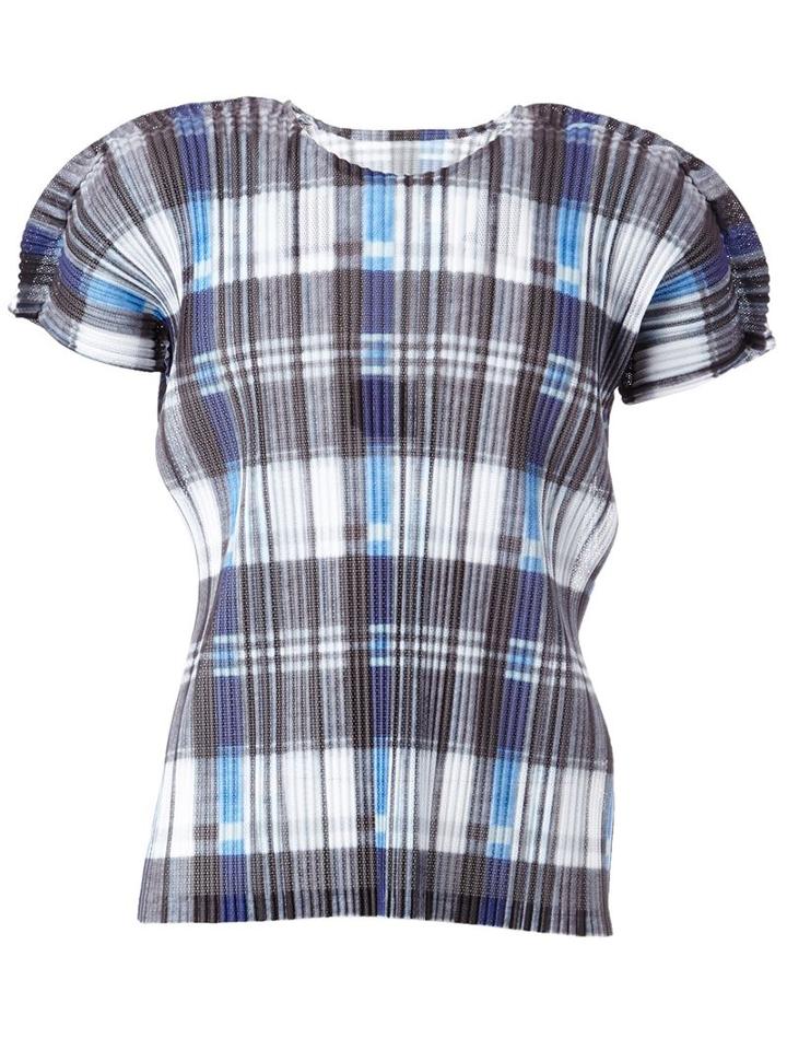 Homme Plissé Issey Miyake Ribbed Checked T-shirt