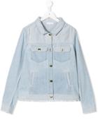 Chloé Teen Contrast Panel Jacket - Blue