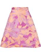 Christian Siriano Floral A-line Skirt