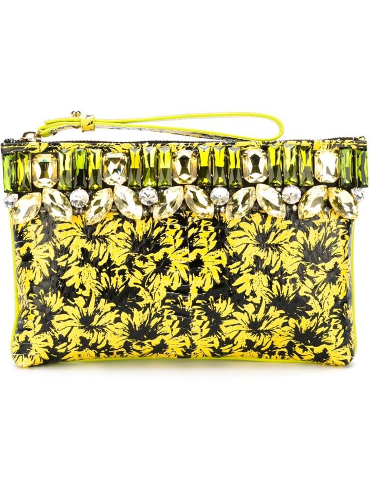 Gedebe 'flat' Clutch, Women's, Yellow/orange