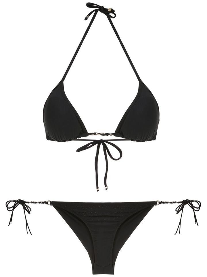 Amir Slama Plain Bikini Set - Black