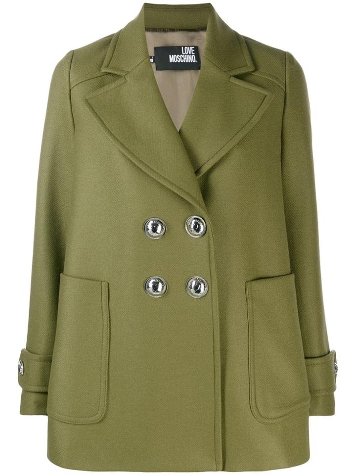 Love Moschino Double-breasted Coat - Green
