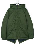 Ai Riders On The Storm Kids Hooded Padded Coat - Green