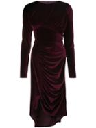 Christian Siriano Side Slit Dress - Pink & Purple