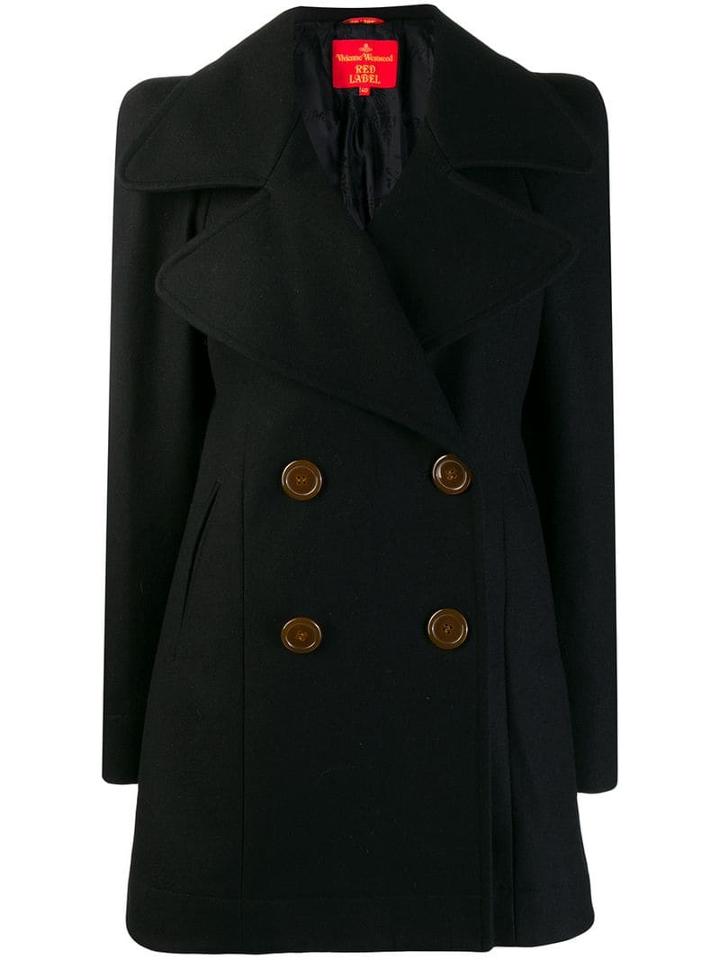 Vivienne Westwood Pre-owned Double-breasted Midi Coat - Black