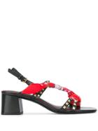 Ash Iconic Block Heel Sandals - Red