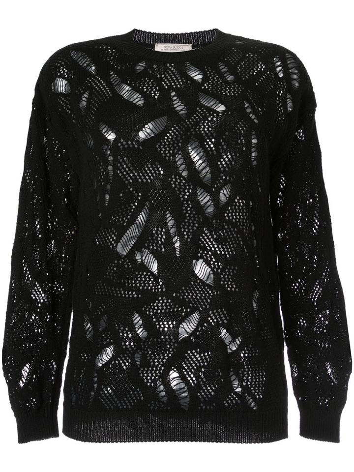 Nina Ricci Patterned Jumper - Black