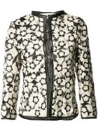 Caban Romantic - Lotus Lattice Short Jacket - Women - Leather/polyimide - 38, Nude/neutrals, Leather/polyimide