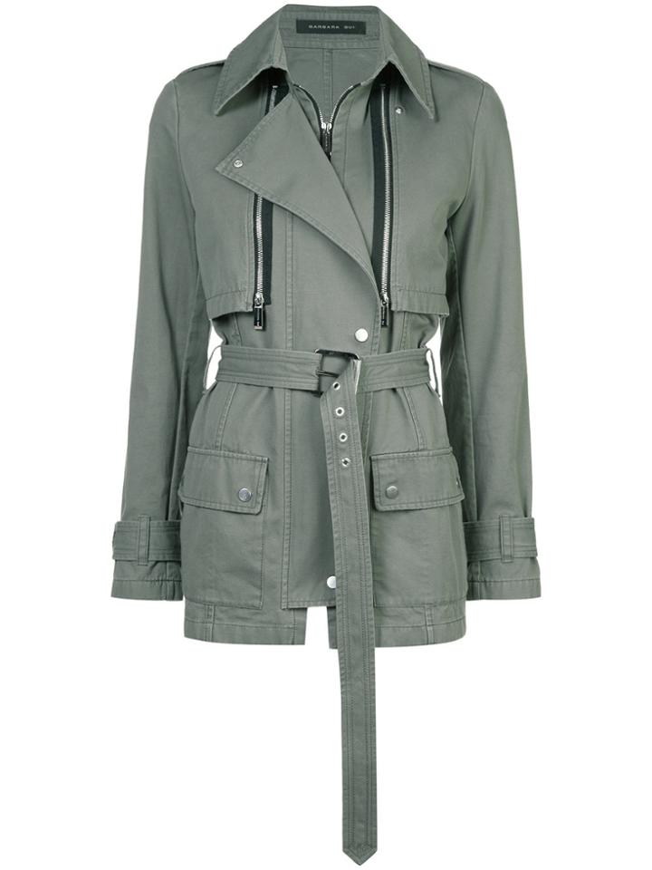 Barbara Bui Short Trench Jacket - Green