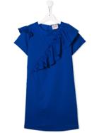 Mariuccia Milano Kids Teen Ruffle T-shirt - Blue