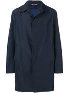 Canali Straight-fit Single-breasted Coat - Blue