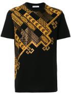 Versace Collection Printed Crew Neck T-shirt - Black