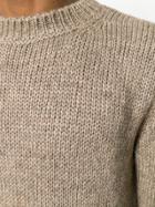 White Mountaineering Classic Fitted Sweater - Nude & Neutrals
