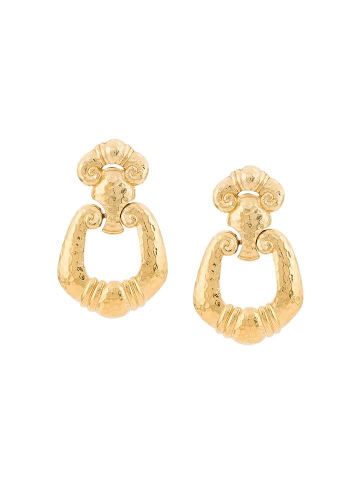 Susan Caplan Vintage 1980s Vintage Barrera Statement Drop Earrings -