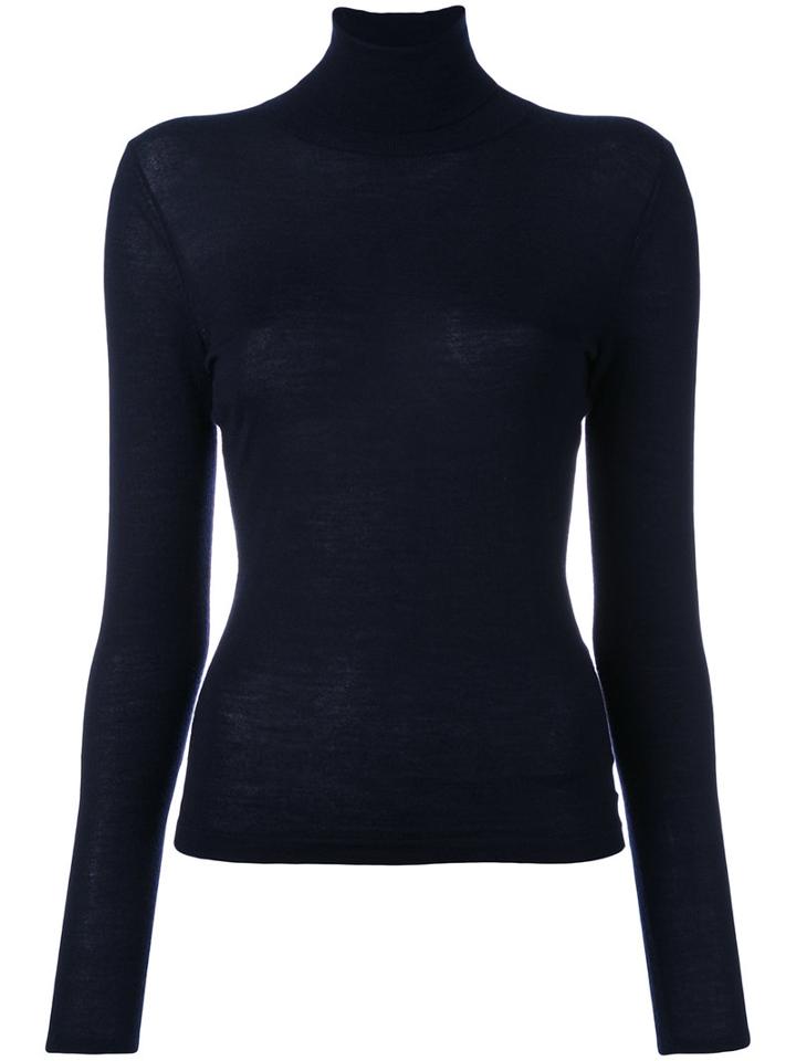 N.peal - Turtleneck Knit Top - Women - Cashmere - S, Blue, Cashmere