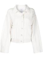 Barrie Ribbed Trim Cardigan - Neutrals