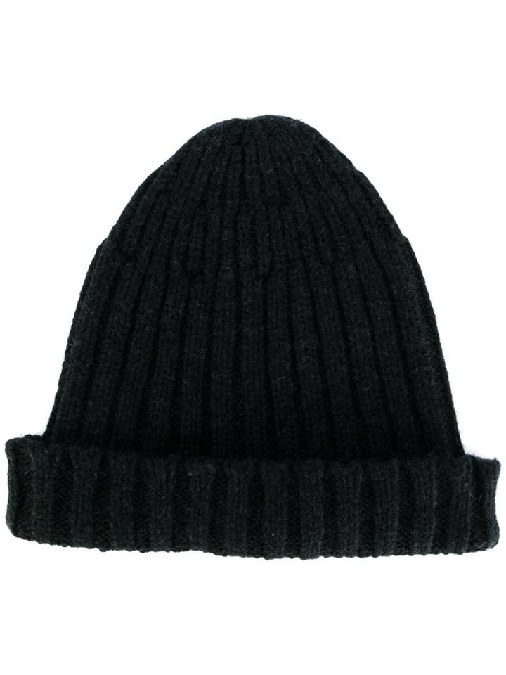 Roberto Collina Classic Beanie Hat - Black