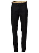 Ann Demeulemeester Slim Fit Trousers, Men's, Size: Medium, Black, Cotton/hemp