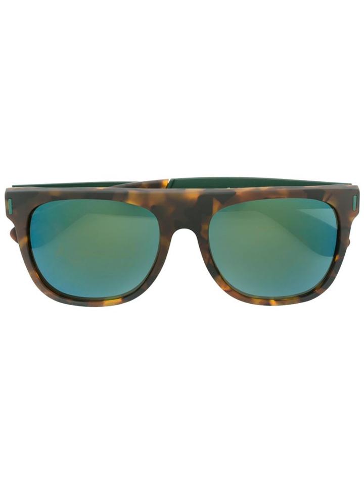 Retrosuperfuture 'large Flat Top Francis Squadra' Sunglasses, Adult Unisex, Brown, Acetate