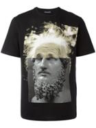 Neil Barrett Einstein Statue Print T-shirt - Black