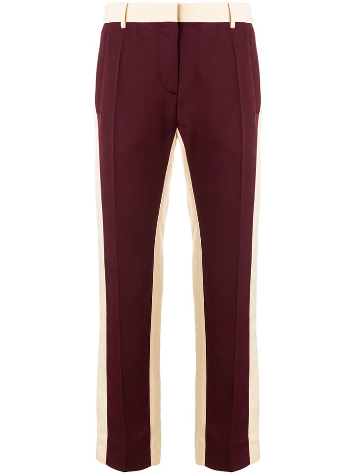 Valentino Panelled Pencil Trousers - Pink & Purple