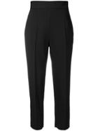 Elisabetta Franchi Cropped Tapered Trousers - Black