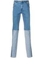Icosae Panelled Slim-fit Jeans - Blue