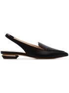 Nicholas Kirkwood Black Beya 18 Leather Slingbacks