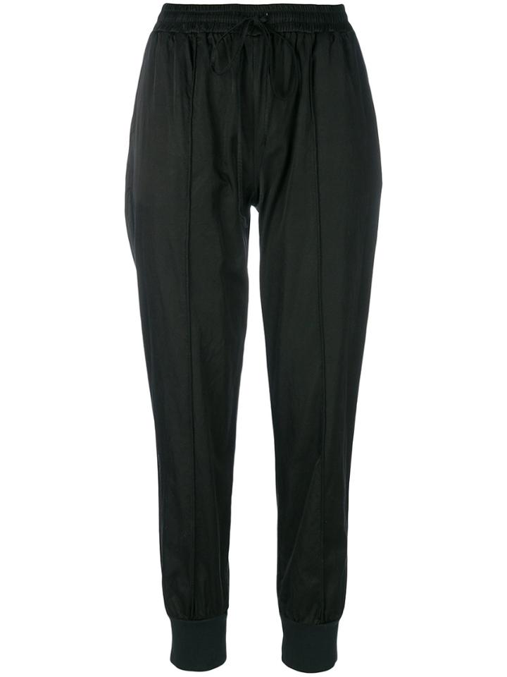 Andrea Ya'aqov Tapered High Waisted Trousers - Black