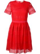 Michael Michael Kors Lace Detail Shift Dress - Red
