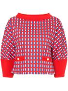 Chanel Vintage Tricolour Boat Neck Top - Red