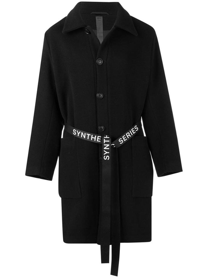 Odeur Belted Single Breasted Coat - Black
