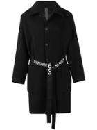 Odeur Belted Single Breasted Coat - Black
