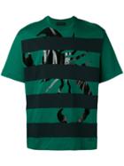 Diesel Black Gold Striped Scorpion Print T-shirt, Men's, Size: Small, Green, Cotton