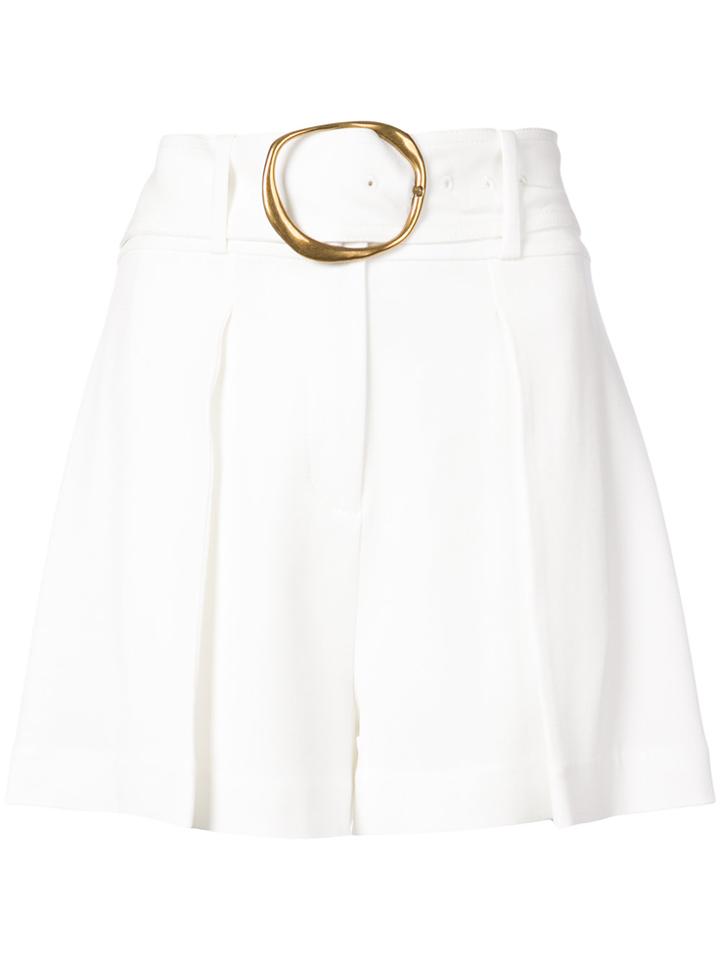 Derek Lam 10 Crosby Belted Short - White