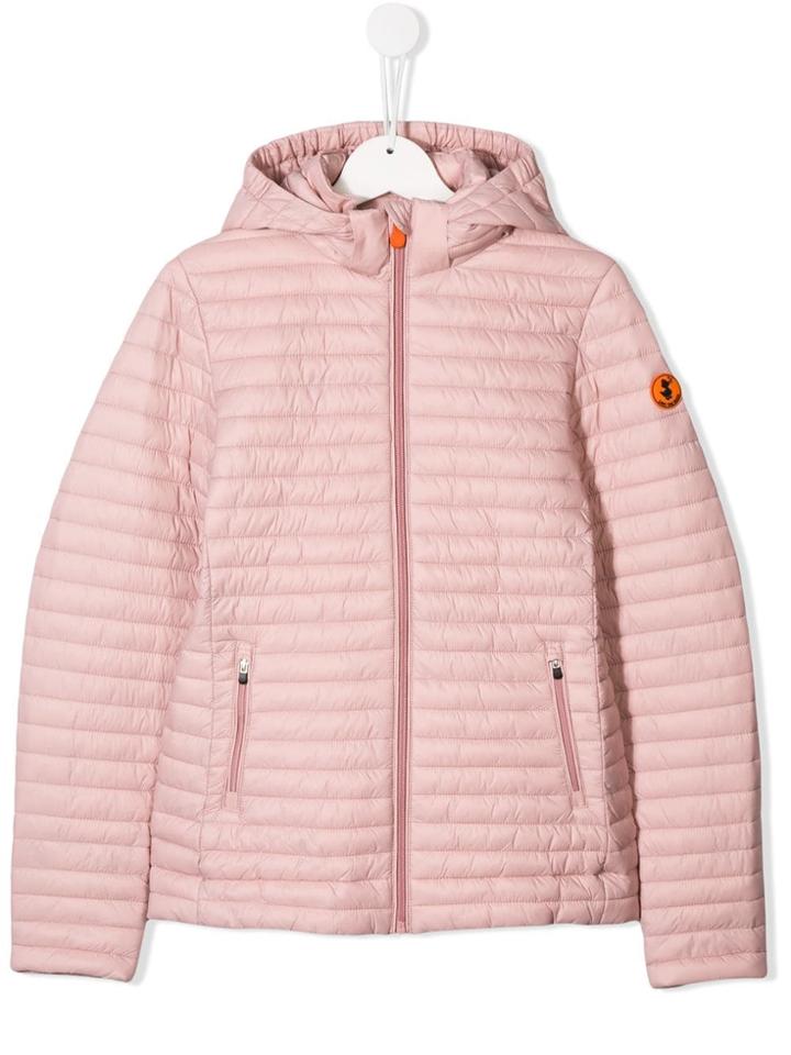 Save The Duck Kids Hooded Padded Coat - Pink