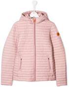 Save The Duck Kids Hooded Padded Coat - Pink