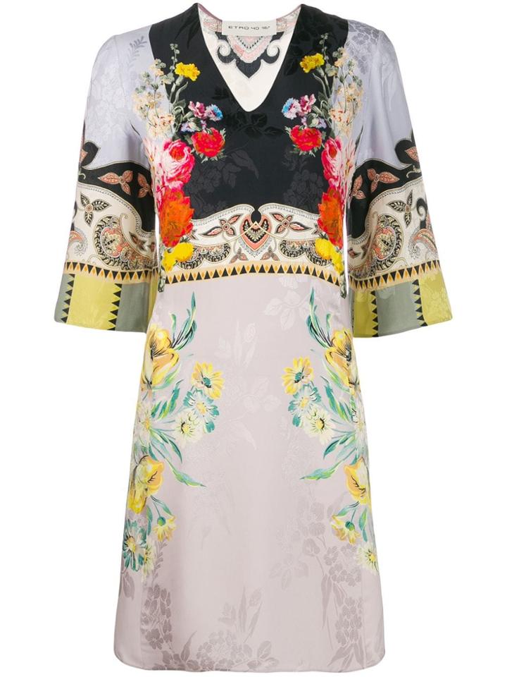 Etro Floral Print Dress - Pink