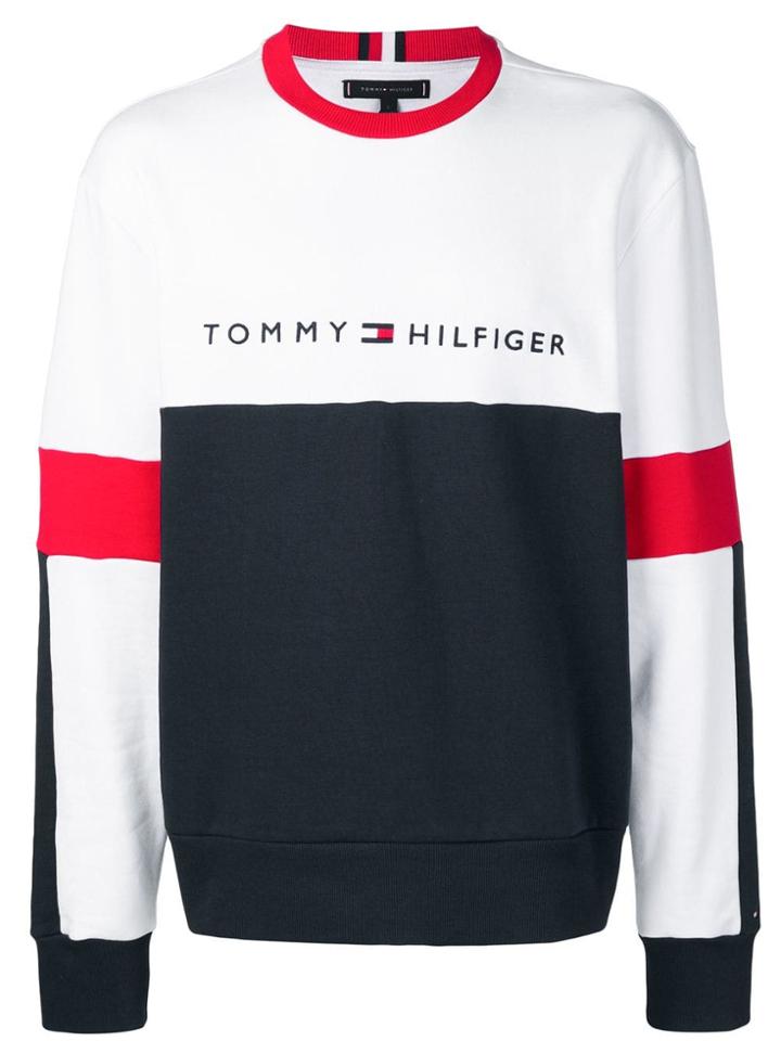 Tommy Hilfiger Logo Embroidered Sweatshirt - Blue