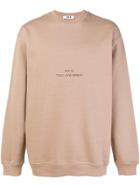 Msgm Font Logo Sweater - Nude & Neutrals